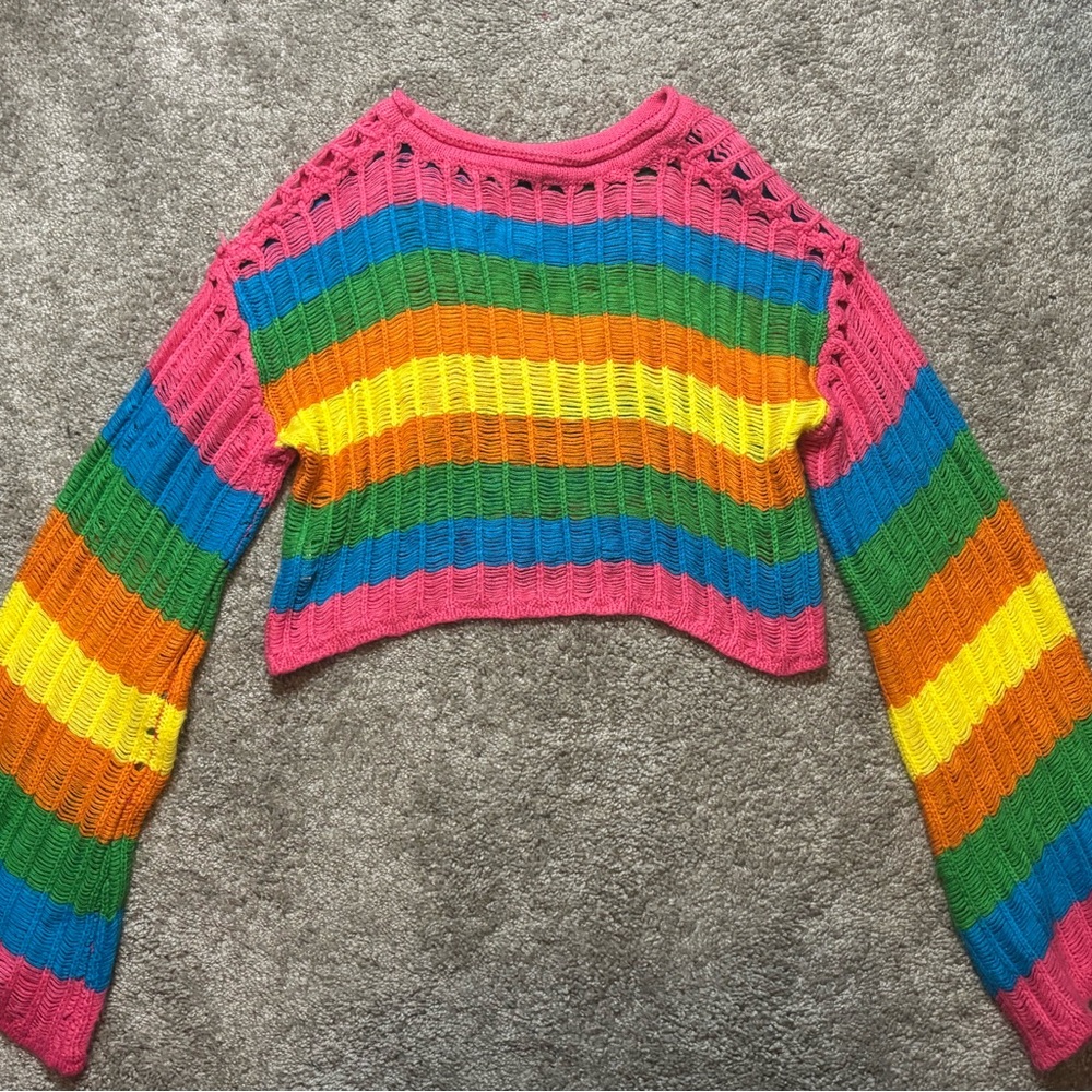 Rainbow-Colored Fashion Nova Sweater View 4